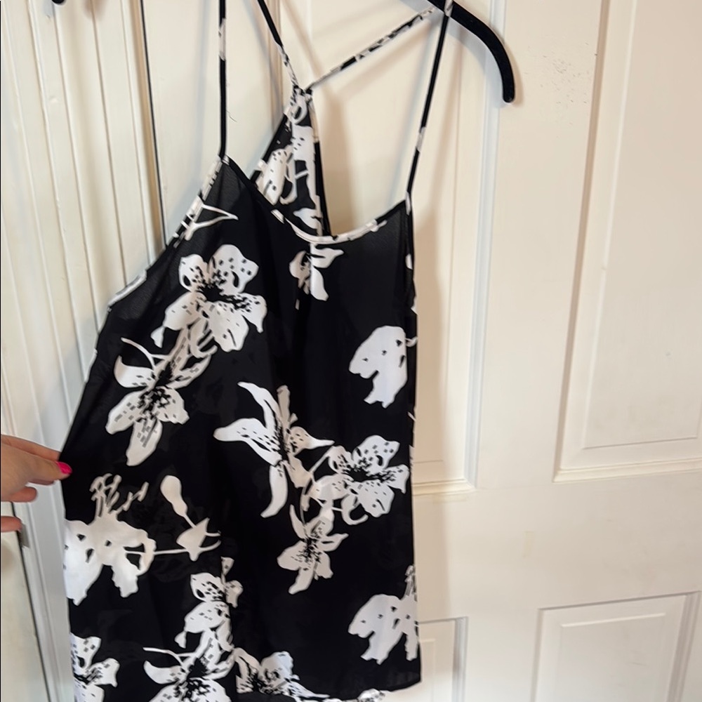 Banana Republic Black and White Floral Camisole